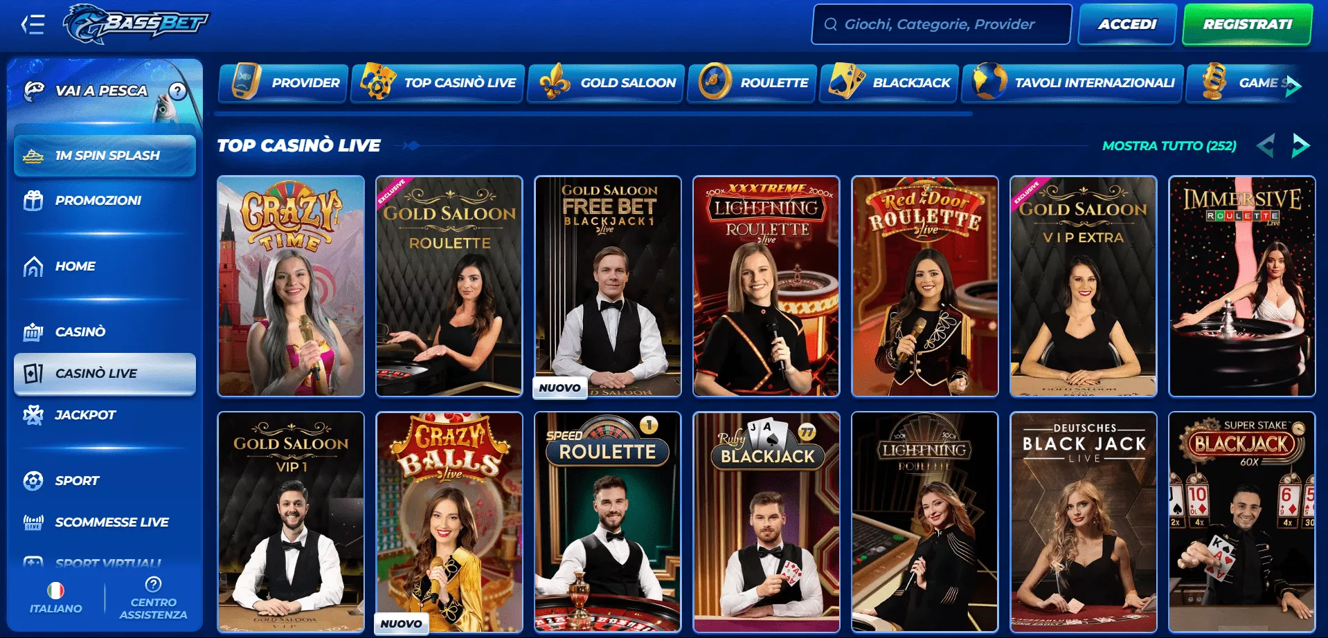 Bassbet Casinò dal vivo