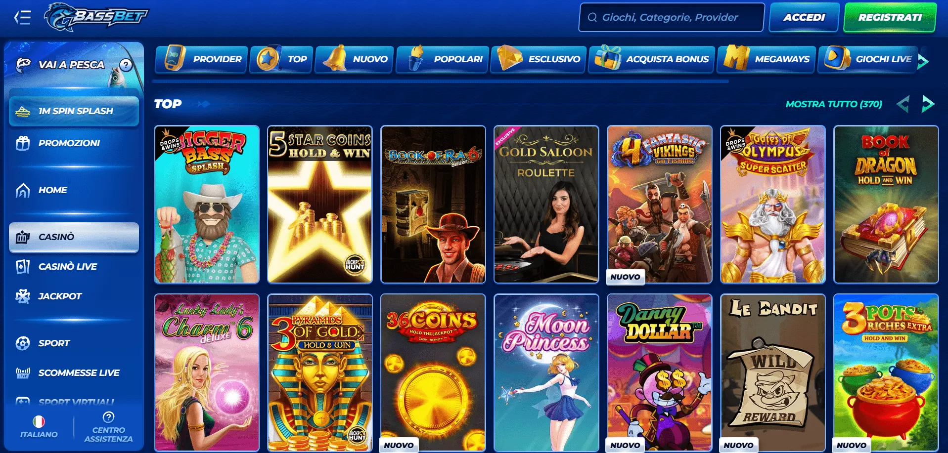 Bassbet Pagina dei giochi