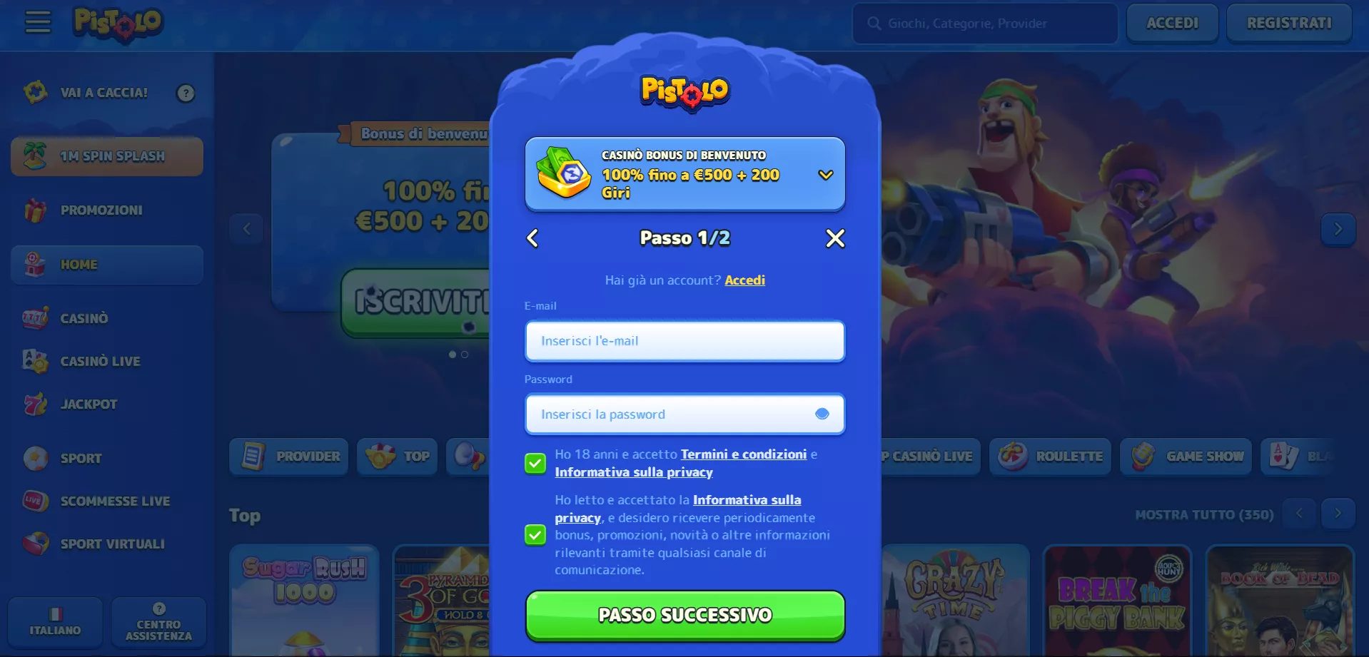 Pistolo Registrazione